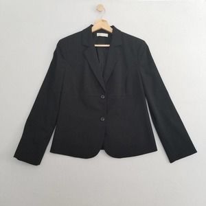 Valerie Separates Blazer Women 10 Black Long Sleeve V-Neck Button Collar Jacket